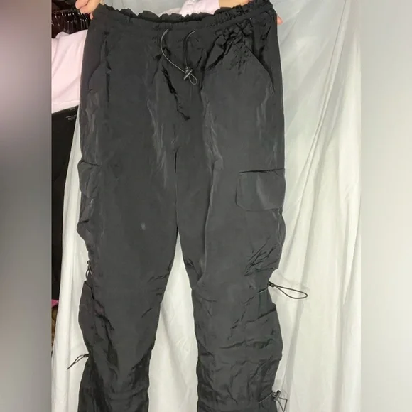 Like New The Chloe Nylon parachute pants by Garage size small in black, sold out - Picture 4 of 13